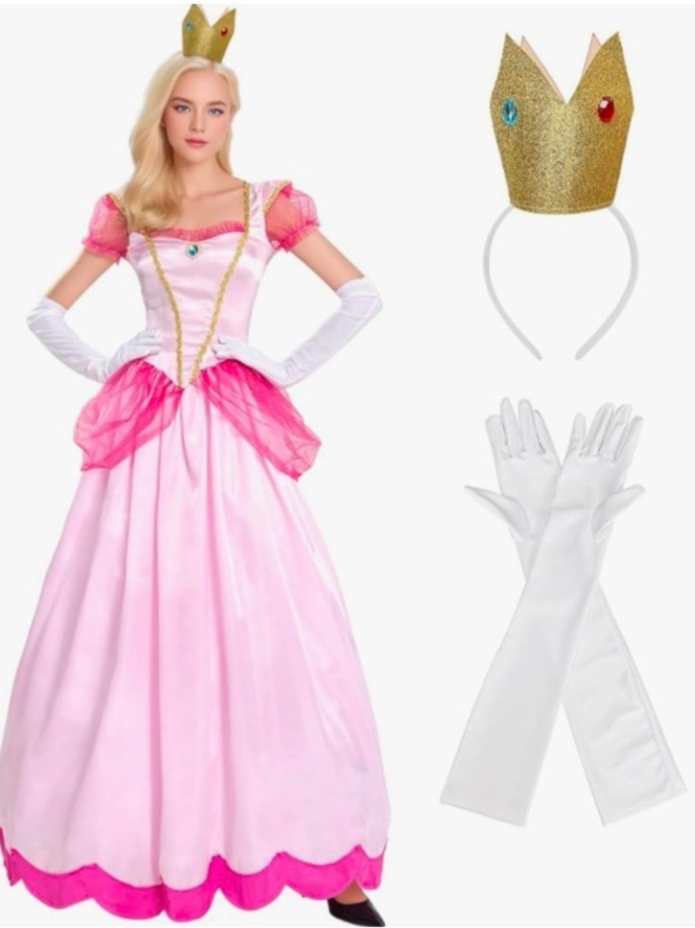 Adult princess peach costume, M